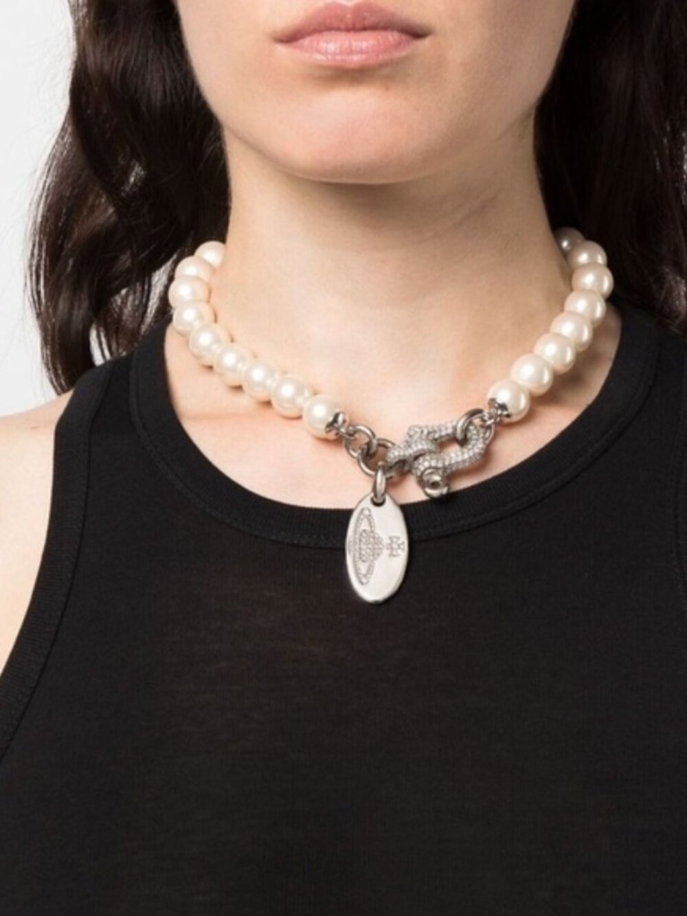 Vivienne Westwood Orb-charm pearl choker necklace extremely rare Japan 038